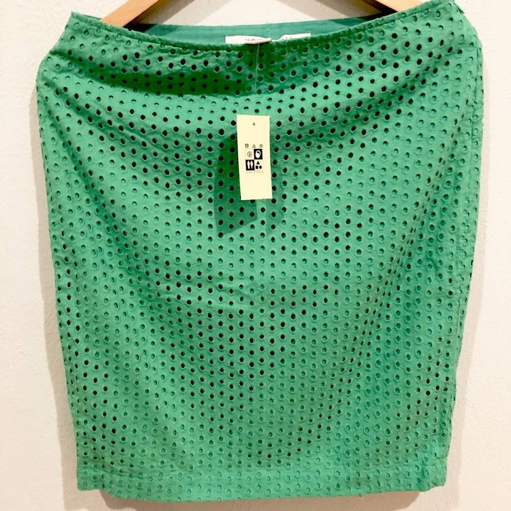•• MAX STUDIO •• eyelet pencil skirt NWT